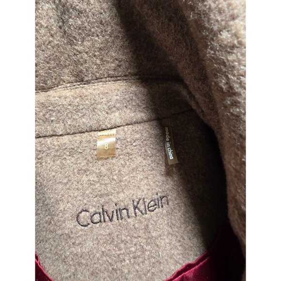 Womens Medium Brown Wool-Blend Coat With Decorative Buttons & Two Side Pockets - Picture 11 of 13